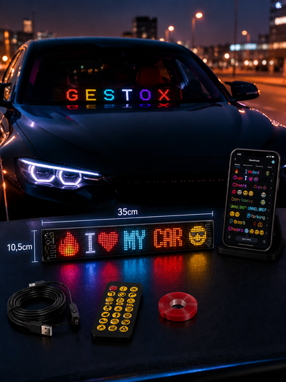 GestoX - LED panel na sklo auta